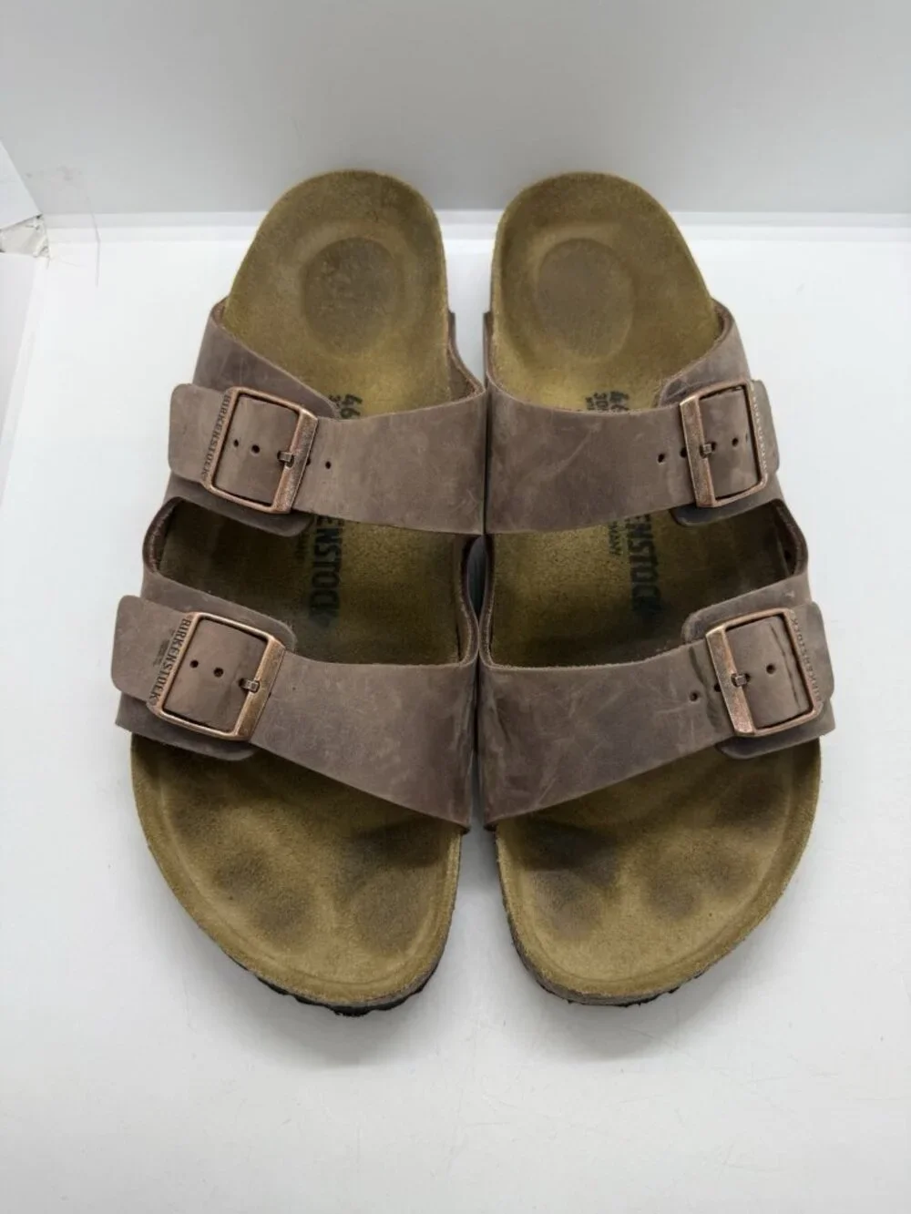 Birkenstock Arizona Soft Footbed Oiled Leather Sandals Men's Shoes Sz 46 M 13